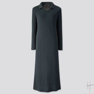 Uniqlo x Hana Tajima Collab Ribbed V-Neck Dress